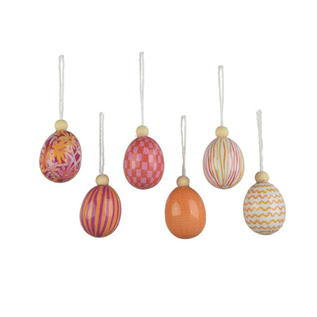 Decoris wisząca dekoracja z pianki jajecznej ø4xh6cm 6 różnych rodzajów