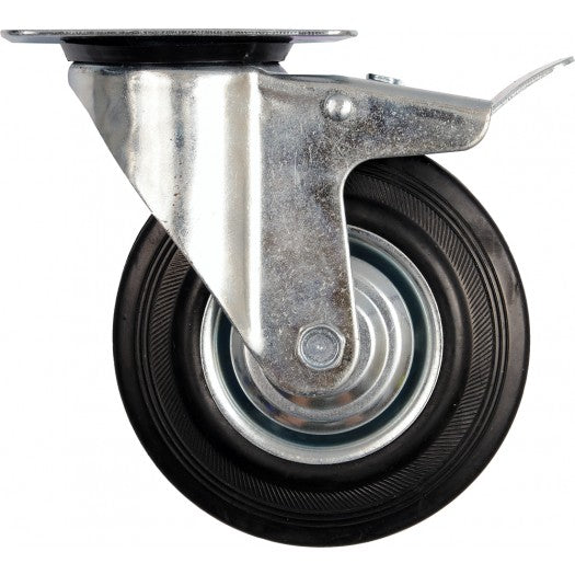 Vorel draaiwiel cz. rubber ham.100mm