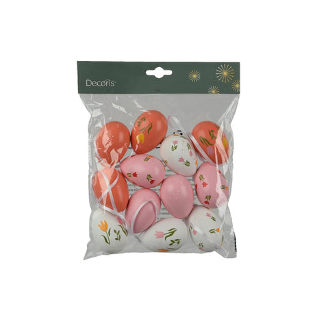 Dekoracja wisząca Decoris Pisanka ze styropianu o wymiarach 6ø4xh6cm, mix