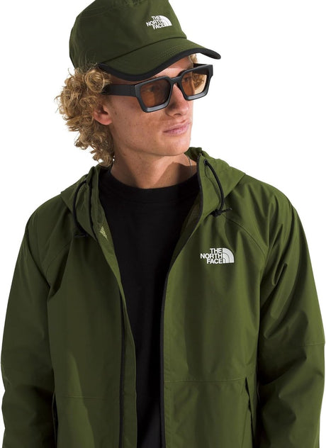 Męska kurtka outdoorowa The North Face Mantora Rain Hoodie w kolorze leśnej zieleni