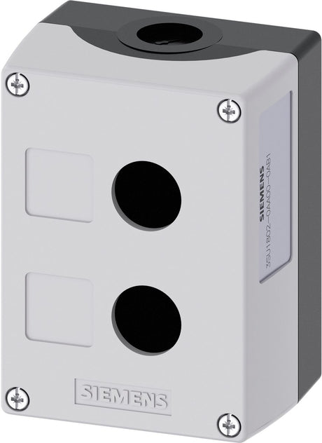 Siemens 3su1802-0aa00-0ab1 lege behuizing 2 inbouwplaatsen (l x b x h) 114 x 85 x 64 mm zonder markering grijs 1 stuk(s