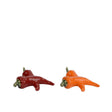 Decoris dekoracja papryka warzywna porcelana 12,5x12,5x4cm 2 różne
