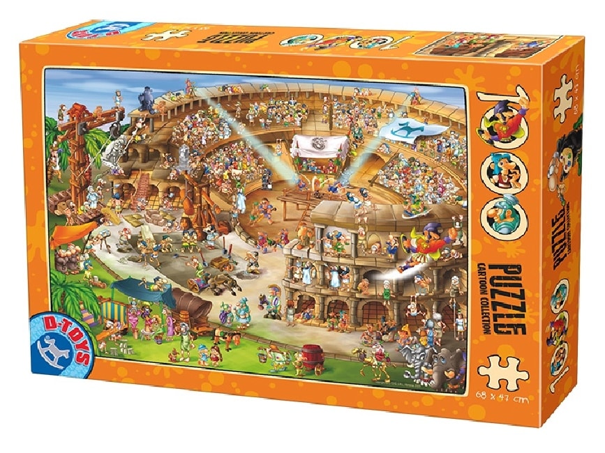 Puzzle D-toys - rysunkowe Koloseum w Rzymie - 1000 elementów
