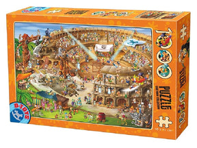 Puzzle D-toys - rysunkowe Koloseum w Rzymie - 1000 elementów