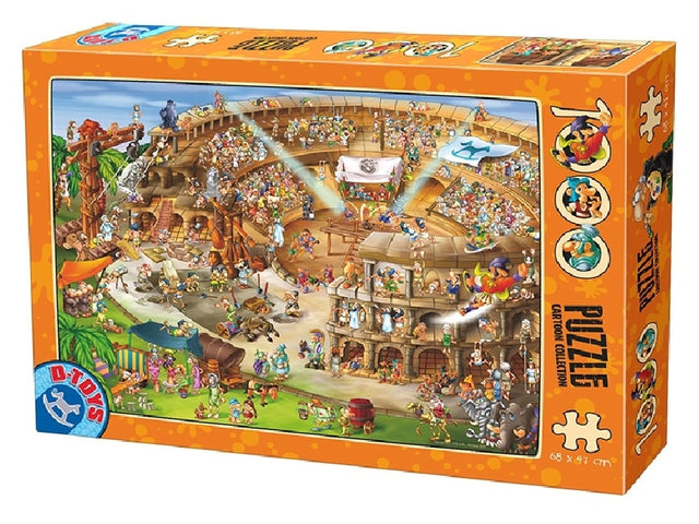 Puzzle D-toys - rysunkowe Koloseum w Rzymie - 1000 elementów