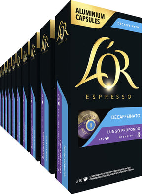 Filiżanki do kawy L'or espresso decaffeinato lungo profondo - intensywność 08 12 - 10 x 10 kapsułek