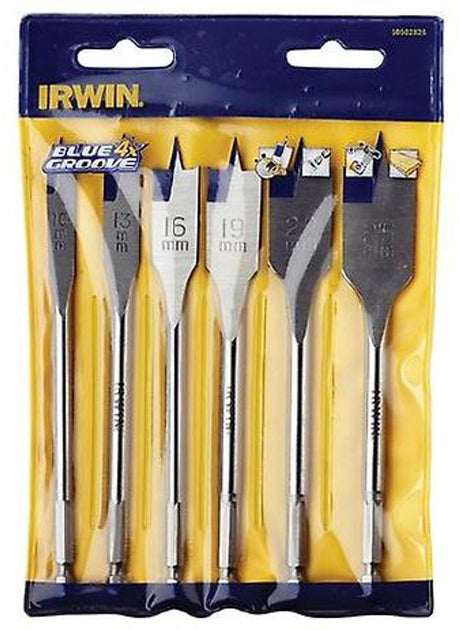 Wiertarka szybkotnąca Irwin z niebieskim rowkiem 4x, zestaw 6 sztuk: 10 13 16 19 22 25 mm - 10502826
