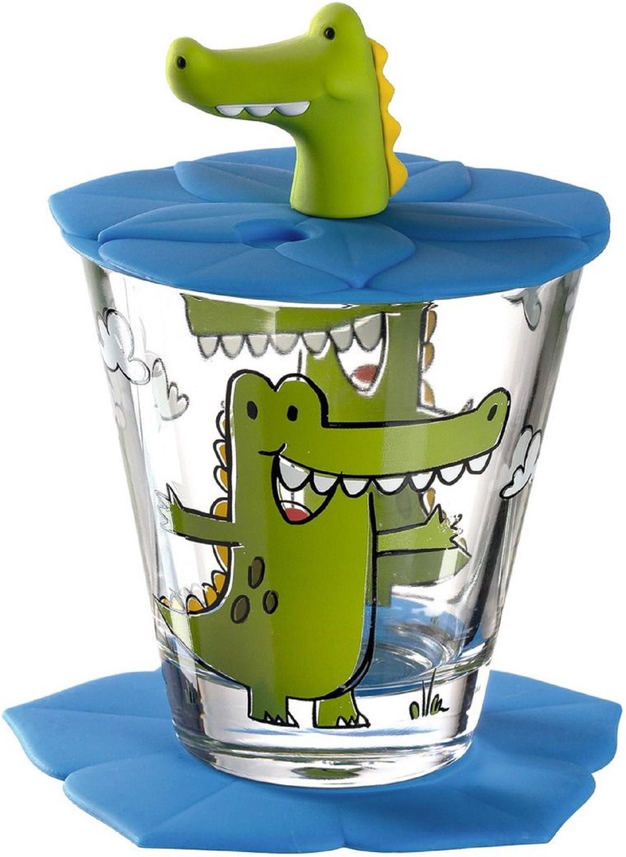 Zestaw do picia krokodyl Leonardo Bambini - 3 sztuki