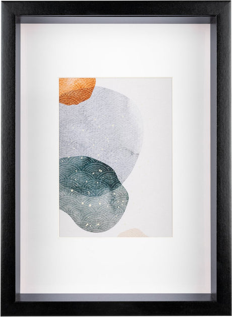Kształt Walthera - drewniana rama 3D FSC - rozmiar zdjęcia 21x29,7cm - szkło artystyczne - czarny