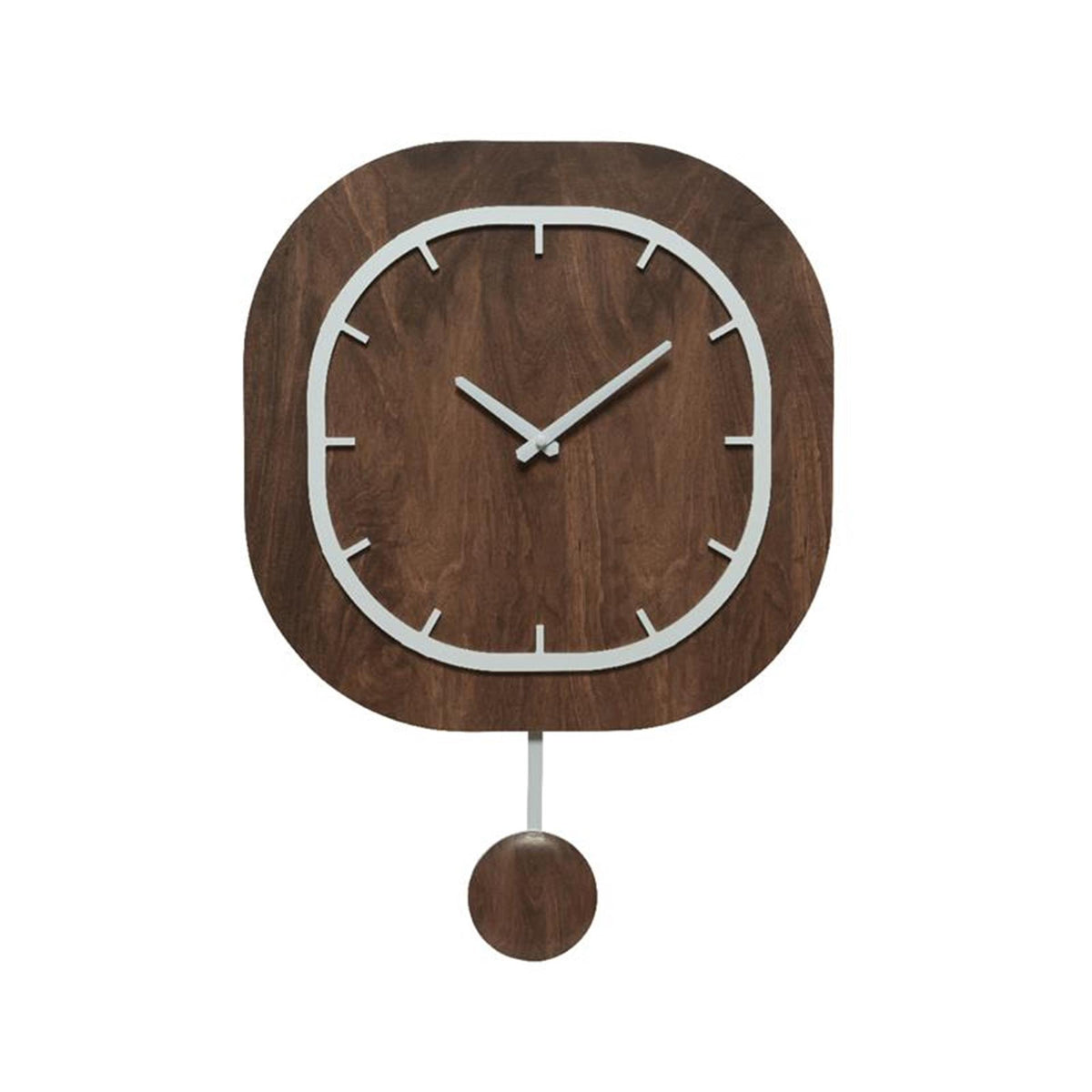 Zegar Decoris z płyty MDF szer. 40-wys. 56 cm brązowy
