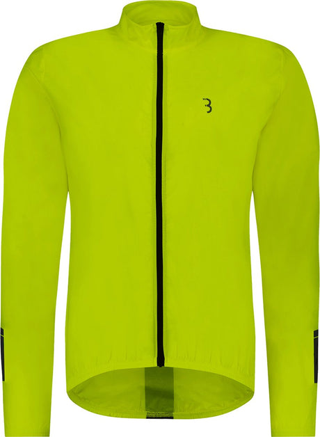Bbb cycling fietsjack baseshield - windjack heren en dames - wielrennen mountainbiken - fietsjas: wind en waterbestendig - neon geel - maat s - bbw-148