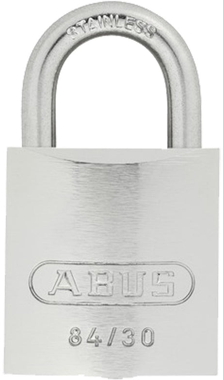 Kłódka Abus chrom - 28,5mm - wspornik ze stali nierdzewnej mosiężnej (pakowana w blistrze)