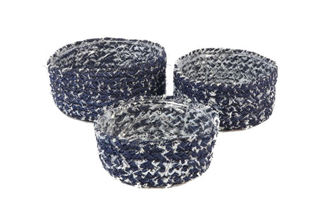 Dżinsy HBx Natural Living Basket z plastikiem od wewnątrz, zestaw 3 sztuk