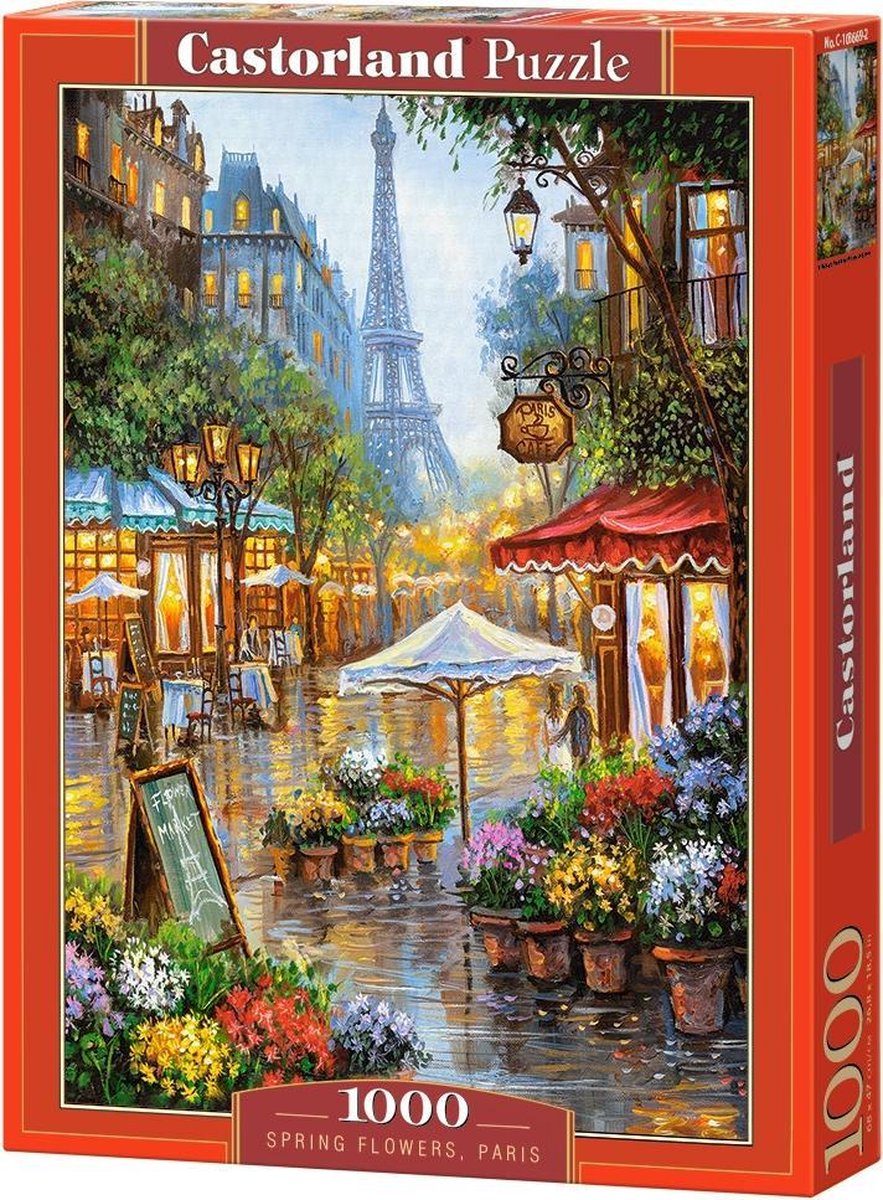 Castorland Spring Flowers Paris – puzzle – 1000 elementów – satynowe wykończenie – idealne dopasowanie – europejska jakość