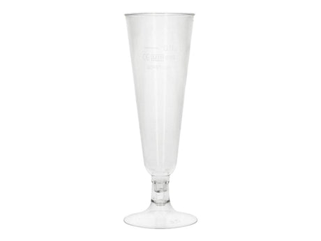 Papstar 24 kieliszki do wina musującego czystego 100 ml ã˜5,5x16,5cm krystalicznie czyste, wykonane z bioplastiku roślinnego PLA nadającego się do recyklingu