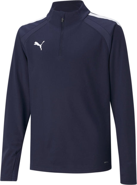 Bluza sportowa Puma Teamliga 1 4 zip top jr unisex - granatowo-biała
