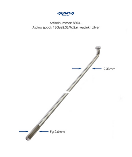 Szprychy Buzaglo Alpina 13x308