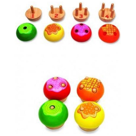 Drewniane puzzle z ciastem Pintoy p07511