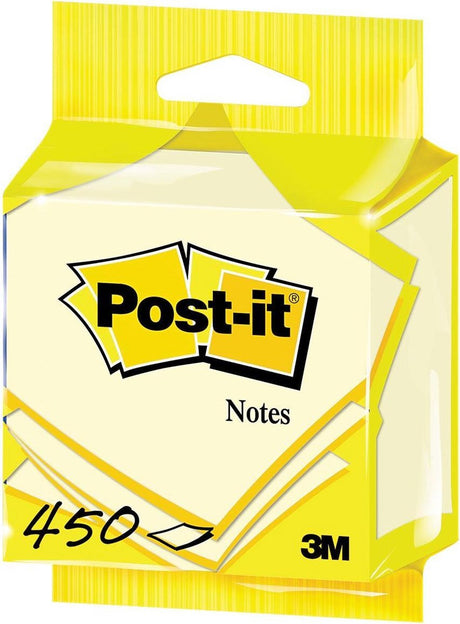 Karteczki Post-it®, kostka, żółć kanarkowa™, 76 x 76 mm, kostka 450 liści