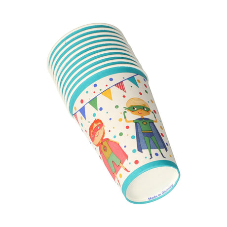 Papstar zestaw 10 kubków do picia superbohater karton 0,2l ã˜7x9,7cm