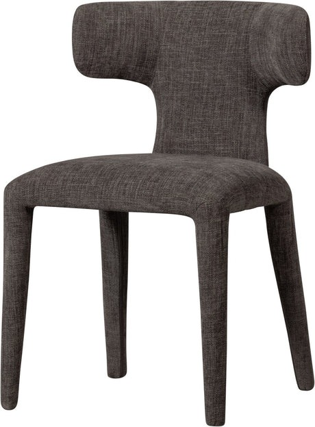 Krzesło do jadalni Woood zezwolenie - tkanina - brąz espresso - 78x52x53 cm