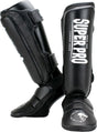 Super pro combat gear scheenbeschermer protector zwart wit extra small