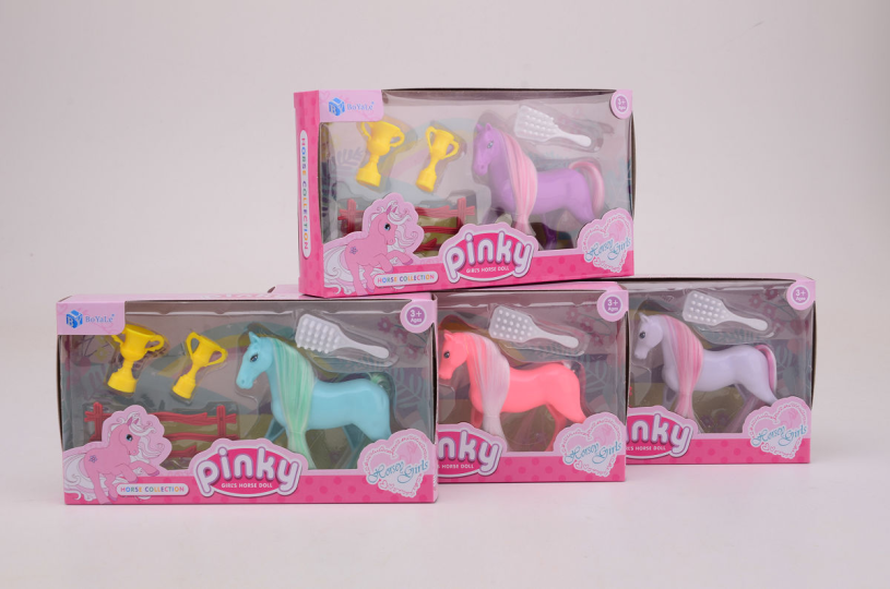 Pinky paarden setje 4ass. display
