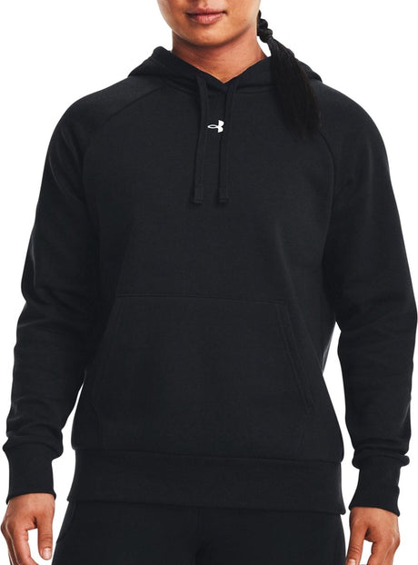 Damski sweter sportowy Under Armour UA Rival Fleece Hoodie – czarno – biały