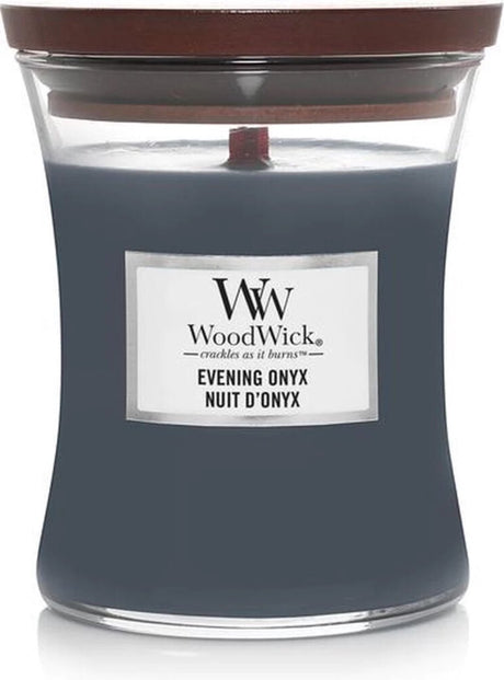 Średnia świeca Woodwick - wieczorowy onyks
