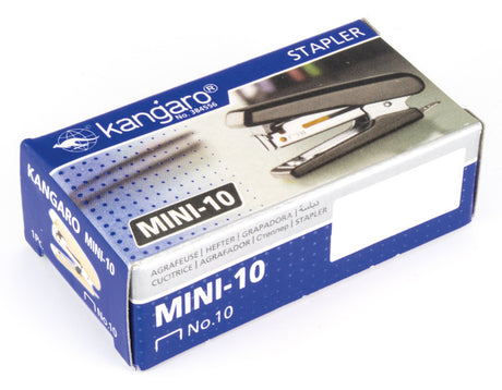 Zszywacz Kangaro k-7305808 mini-10 czerwony, max 10 kartek, zszywki nr 10