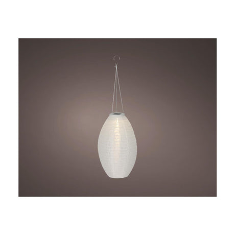 Latarnia solarna Lumineo z białego nylonu ø22xh33cm