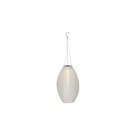 Latarnia solarna Lumineo z białego nylonu ø22xh33cm