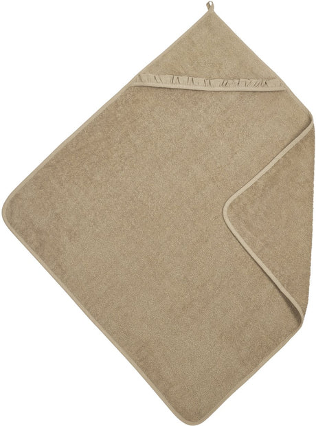 Peleryna kąpielowa Meyco z falbaną - frotte - taupe - 80x80cm