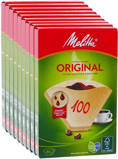 Worki filtracyjne Melitta classic 100 40 naturalne 9 opakowań po 40 sztuk