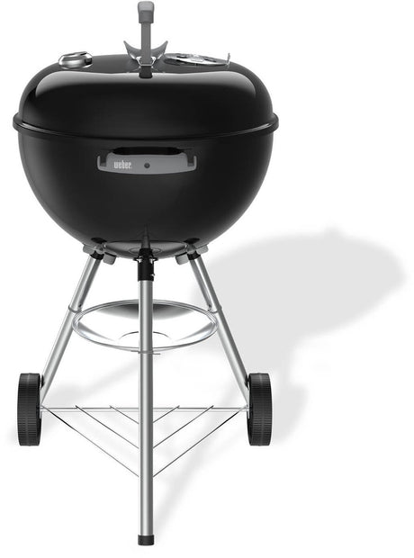 Czajnik bar-b Weber - Ruszt grillowy ø 47 cm - Grill węglowy - czarny - Taca na popiół - 2 trwałe kółka odporne na warunki atmosferyczne - Termometr w pokrywie - 2 haczyki na narzędzia - Odporny na zarysowania i rdzę