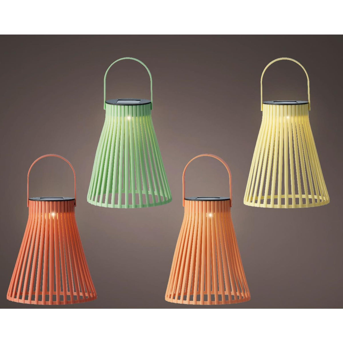 Latarnia solarna Lumineo plastikowa wys. 18,5 cm