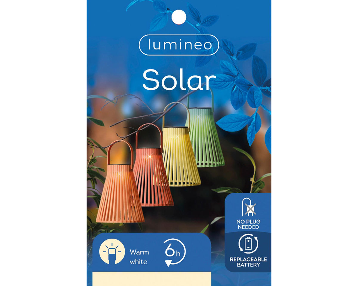 Latarnia solarna Lumineo plastikowa wys. 18,5 cm