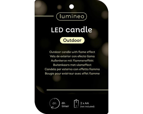 Decoris LED świeca zewnętrzna o średnicy 12x6,5 cm w kolorze zielonym