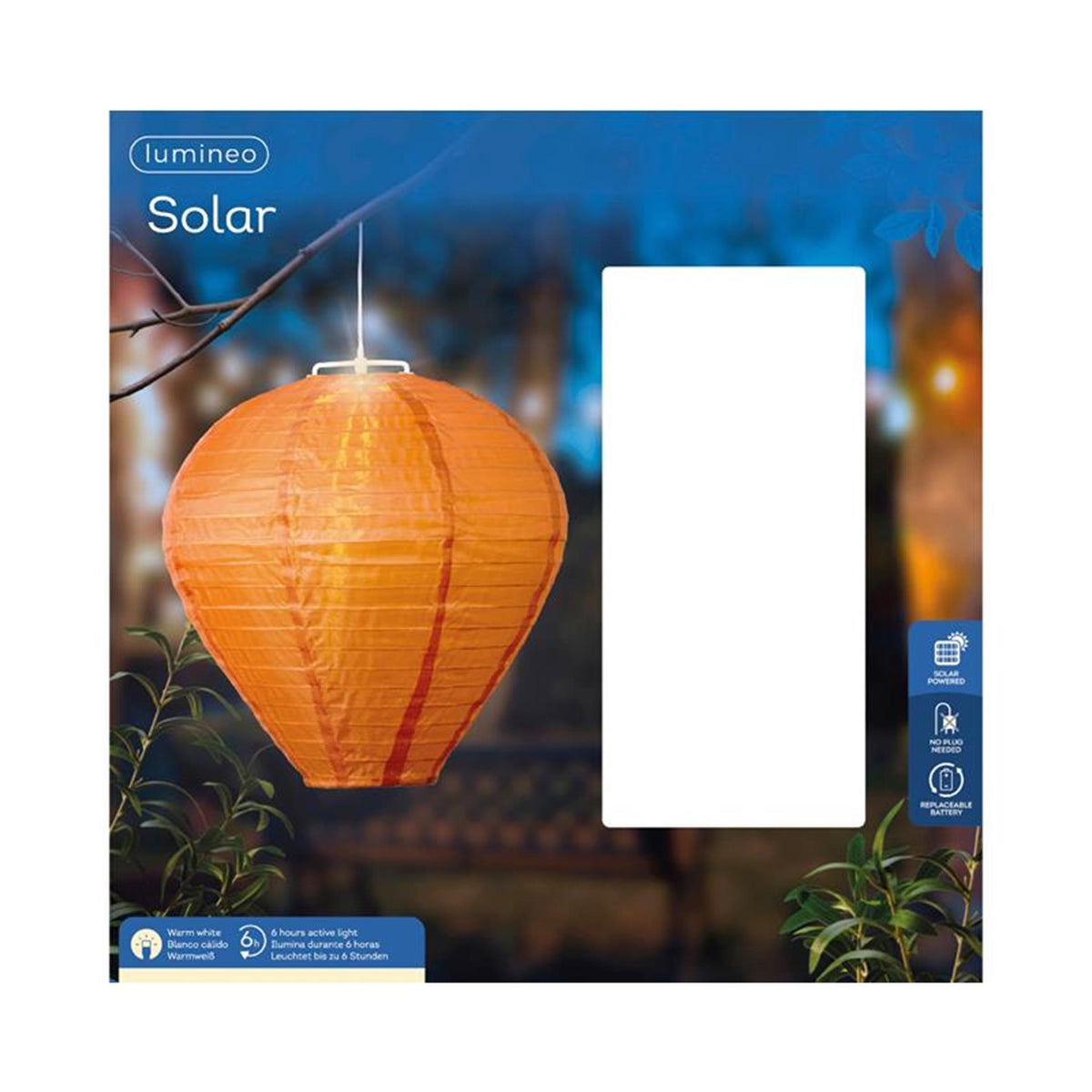 Latarnia solarna Lumineo nylonowa ø30x28cm