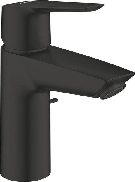 Grohe Quickfix start jednouchwytowa bateria mieszająca z zestawem odpływowym z drążkiem - rozmiar s - oszczędzanie energii i wody - czarny mat