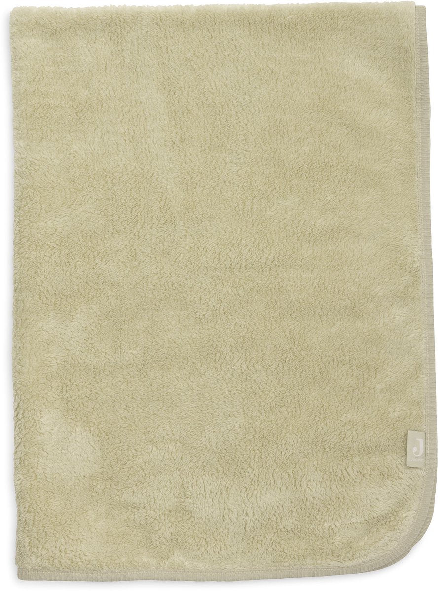 Jollein deken wieg 75x100cm basic sherpa jersey soft matcha