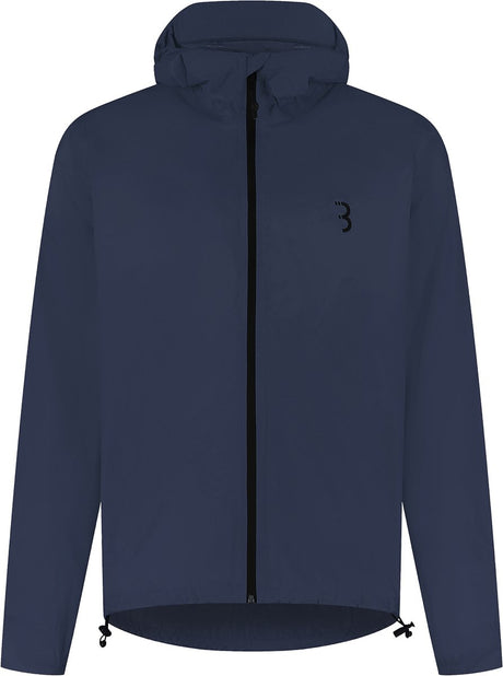 Bbb cycling multishield regenjas fiets: urban sport - waterdicht 10k en ademend - heren dames fietsjas - donker blauw - maat xxl - bbw-475 xxl