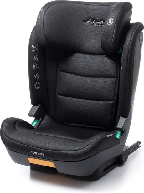 Fotelik samochodowy Babyauto capax i-size - z isofix - 15 do 36 kg - 4 do 12 lat - regulowany zagłówek - grupa 2 3 - kolor czarny