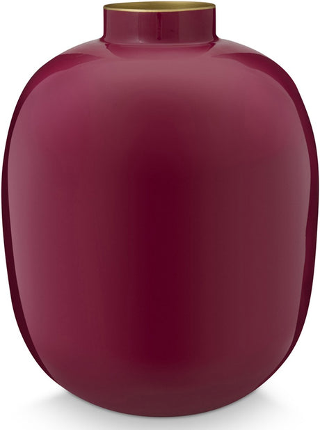 Pip studio - home accessories - vaas - metaal - donkerrood - 32 cm