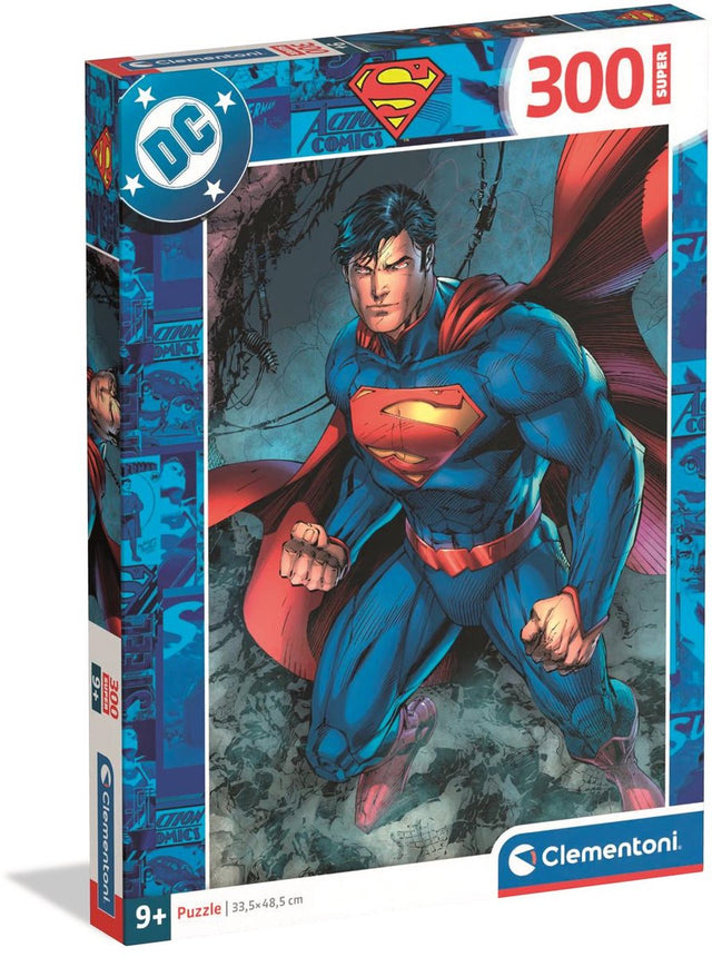 Clementoni - puzzle - 300 elementów - superman - puzzle dla dzieci od 9 lat