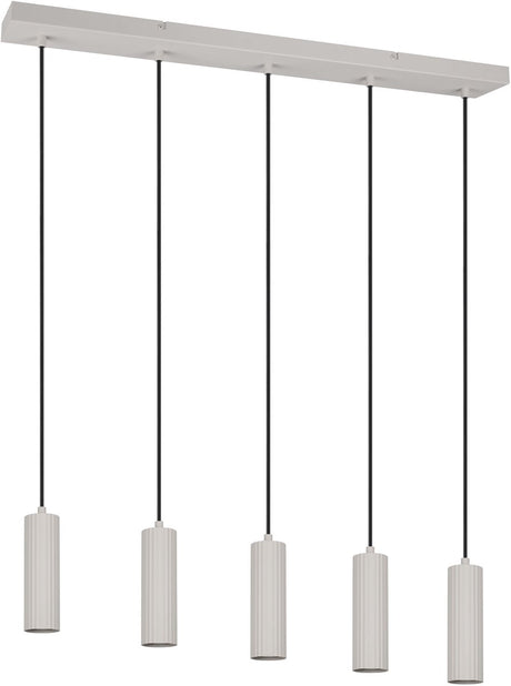 Trio soka - lampa wisząca - szara ciepła - wył. 5x gu10 5 w - montaż sufitowy - regulacja wysokości