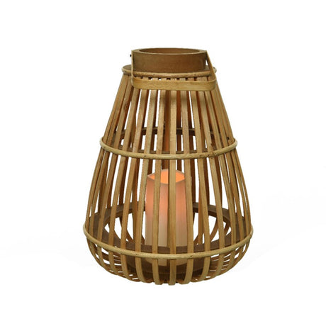 Decoris lumineo Latarnia LED bambusowa 25x25x27,5cm (nie zawiera 3x baterii AAA)