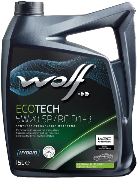 Olej silnikowy Wolf Ecotech sp rc d1-3 olej silnikowy 5w20 5l Ecotech sp rc d1-3