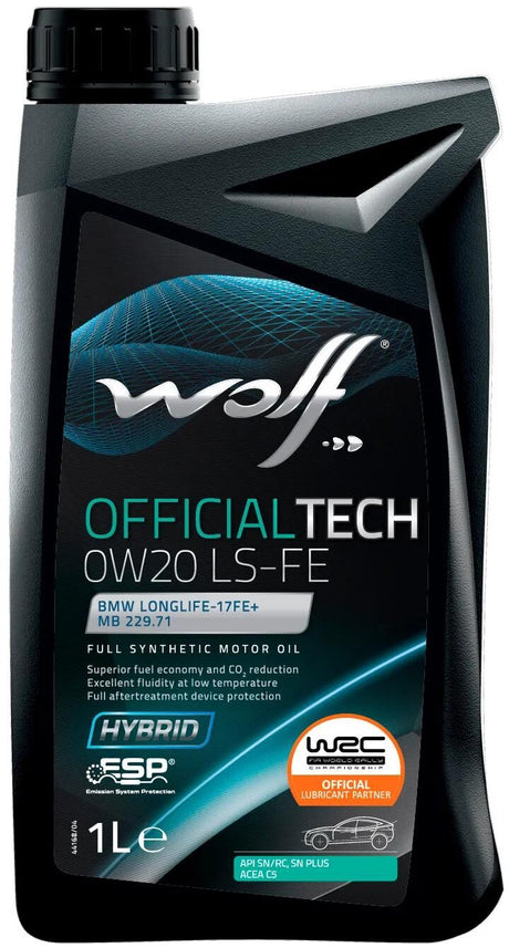 Olej silnikowy Wolf oficjalnytech ls fe olej silnikowy 0w20 1l off.tech ls-fe