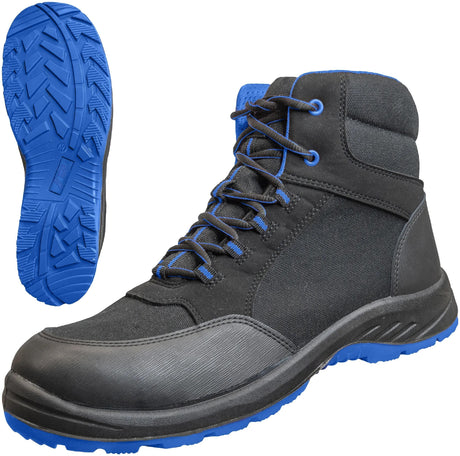 Buty ochronne Nitras Stepel Solid Step Mid, rozmiar butów ochronnych. 40 solidny stopień w kolorze średniego błękitu